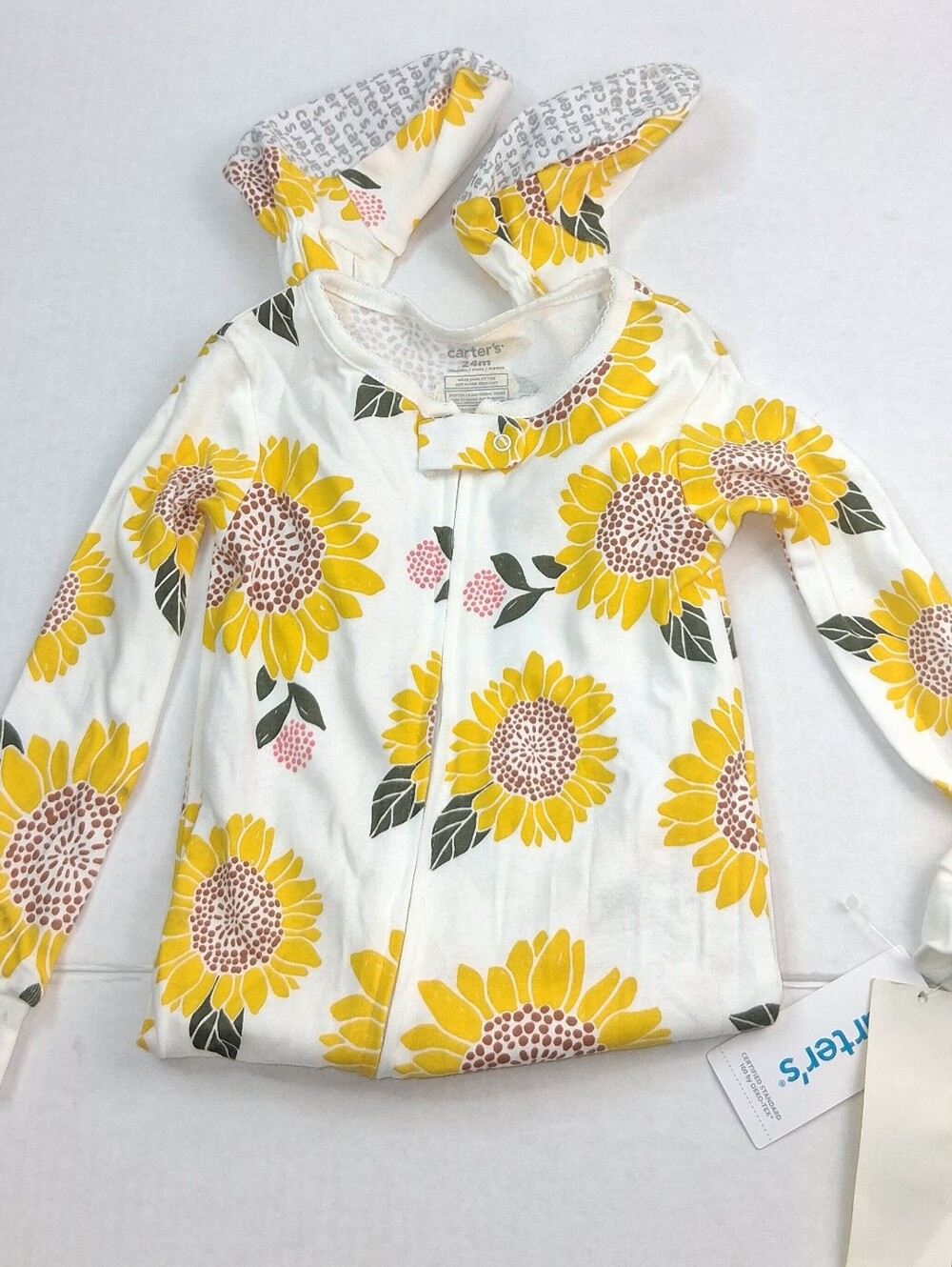 Carter's Sunflower Pajamas Footie Sleeper 24M